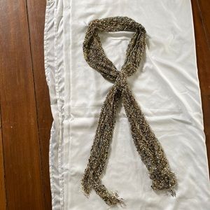 3 for $10 scarf thin gold cream